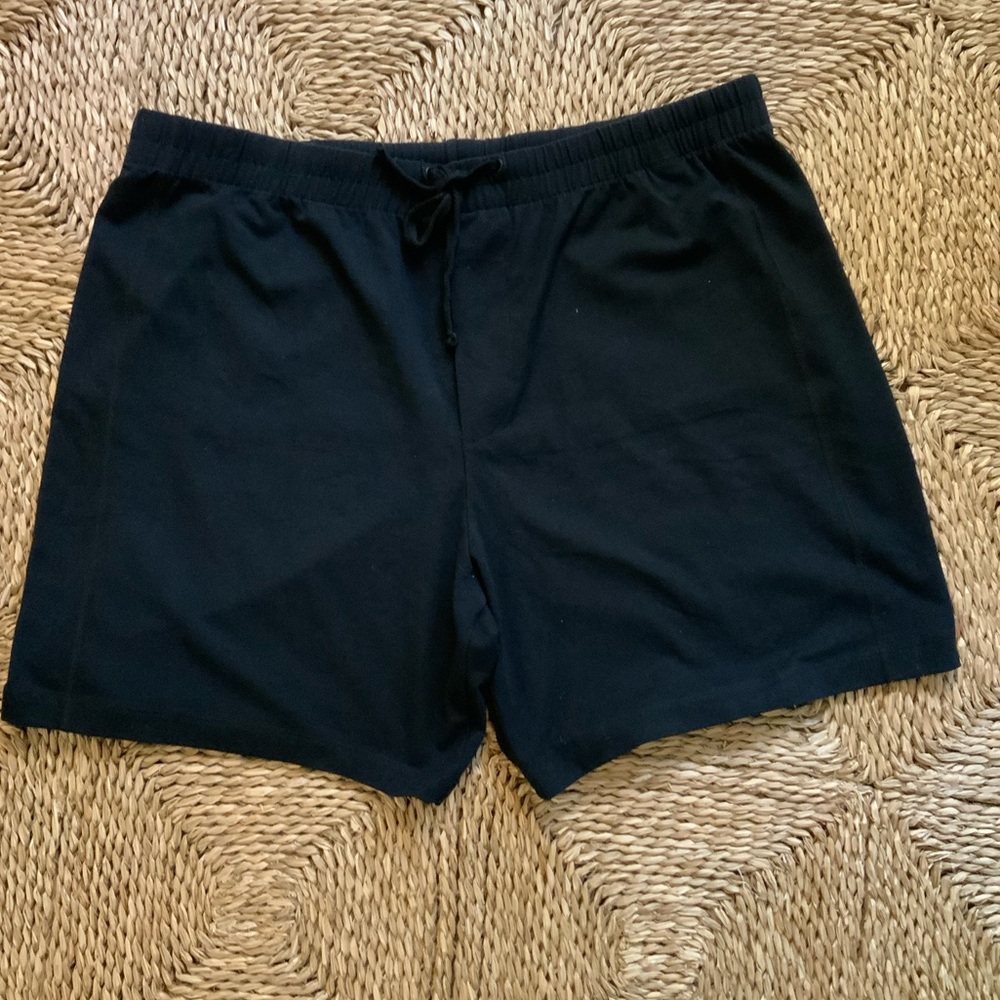 James Perse Men's Black Cotton Athletic Shorts
